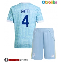 Otroške Nogometnih dresov Juventus Federico Gatti #4 Gostujoči 2025-26 Kratki rokavi (+ hlače)